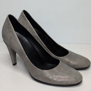 Ecco Shape 75 sleek gray shimmery Dress pumps women's size 7.5 EU 38
